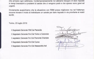 RBM METASALUTE LA FIM CISL DEL PIEMONTE E TORINO CANAVESE FANNO IL PUNTO