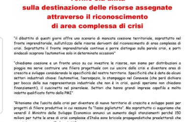 COMUNICATO STAMPA – CHIEDIAMO COESIONE E UN FRONTE UNICO SU CUI INVESTIRE LE RISORSE